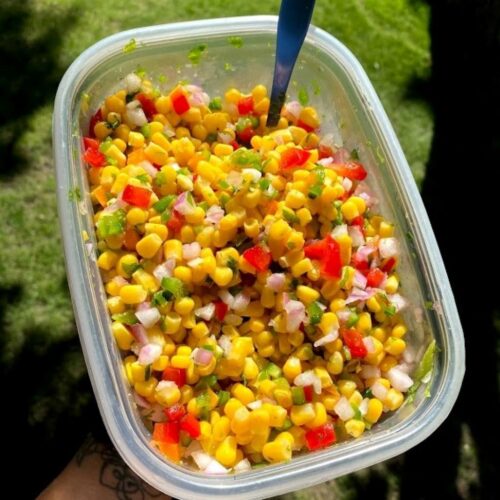 Corn salsa with red pepper