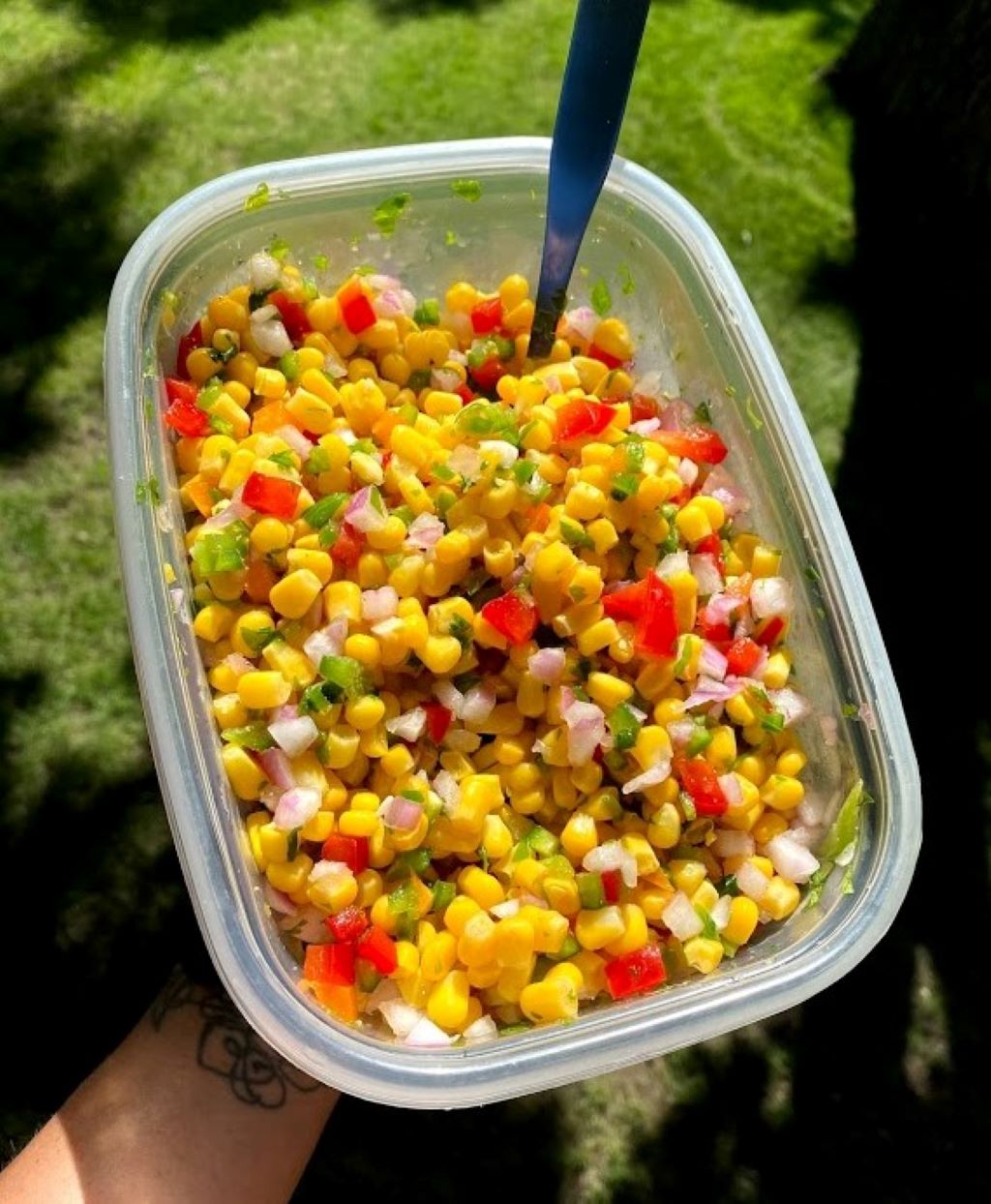 Easy Corn Salsa with Red Pepper