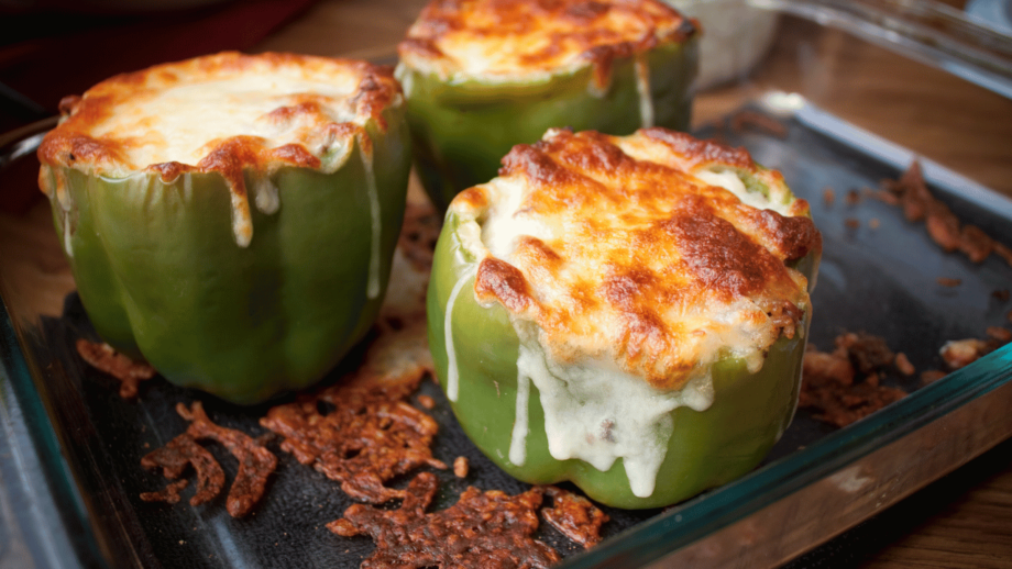 No-Rice Philly Stuffed Green Peppers