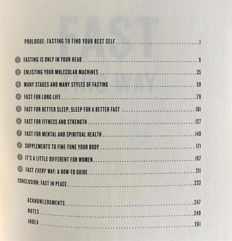 Fast This Way_Table of Contents