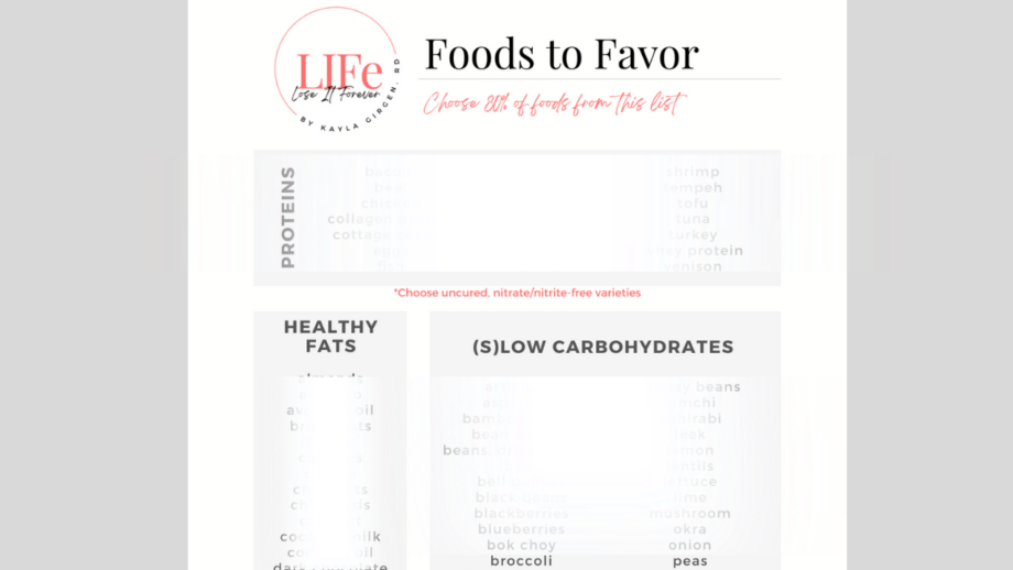 Free foods to favor grocery list