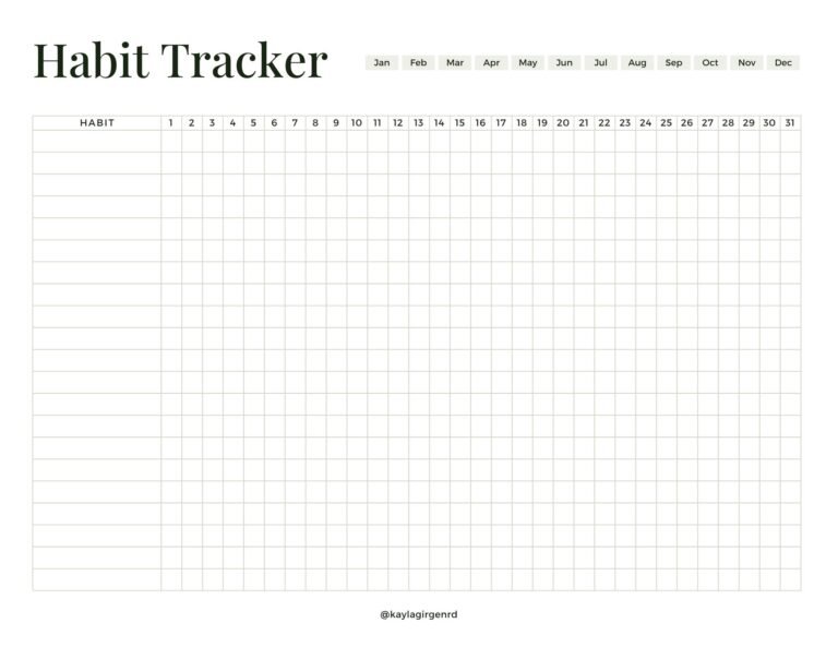 How to Hack, Stack & Track Habits (Free Habit Tracker Printable ...