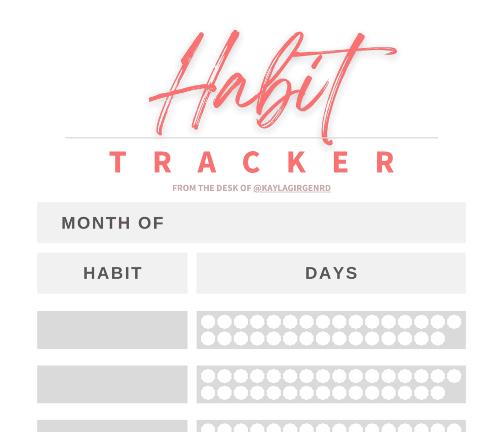 Free Habit Tracker Printable